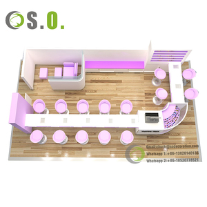 Kiosco de belleza para cejas con lavabo y sistema de agua, de madera, para centro comercial | Salón de Belleza - Product Image 4