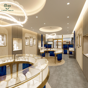 Modern tasarım lüks temperli cam takı dükkanı vitrin sayaç ekran tasarımı takı dükkanı için pencere dekorasyonu - Product Image 1