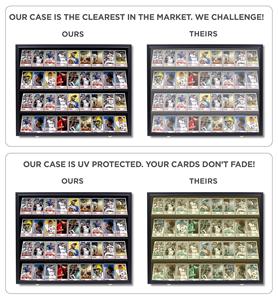 Cadre <span class=keywords><strong>photo</strong></span> en bois, vitrine verrouillable à 36 compartiments pour cartes à collectionner de basket-ball, football, hockey, protection UV, <span class=keywords><strong>verre</strong></span> cristal - Product Image 6