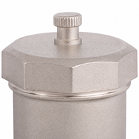 Soupape de purge d'air en laiton - Vanne de purge d'air automatique 1/2" MBSP pour collecteur de chauffage par le sol, nickelé