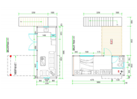 Cabane bungalow Apple à deux étages de 20 pieds, mini-hôtel, préfabriqué panoramique en verre personnalisé transfrontalier pour gîtes et espaces de bureau
