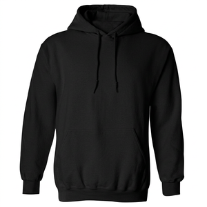 Unisex <b>Navy</b> Blue Hooded <b>Sweatshirt</b> Fleece Casual Regular Fit Pocket Design Autumn Wear - Product Image 1