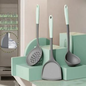 <b>Silicone</b> Cooking Utensil Set 3 Pieces Heat Resistant Non Stick Kitchen <b>Tools</b> For Food Grade Use - Product Image 1