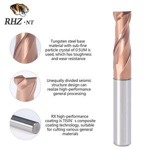 X Series 10mm Đường kính 2-Flute tisin lớp phủ thẳng chân phẳng cuối nhà máy Kinh Tế khuyến mại phổ biến chế biến cắt ODM - Product Image 3