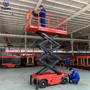 Plateforme de travail en hauteur mobile YUNTU 500 kg, élévateur à ciseaux hydraulique électrique 4m-10m | Livraison rapide | pour entrepôt et <span class=keywords><strong>maintenance</strong></span> - Product Image 2