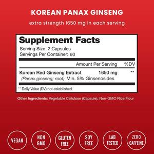 Etiqueta privada <span class=keywords><strong>Red</strong></span> Panax Cápsulas de Ginseng coreano Fuerza máxima Ginsenósidos altos Extracto de raíz de ginseng Suplemento en polvo - Product Image 4