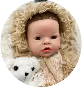 20" Full Solid Silicone Baby Doll Bebe Reborn Doll Painted Can Drink Milk & Pee Doll For Girl Reborn De Silicone Original