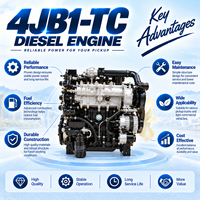 Ensemble moteur diesel ISU 4JB1-TC 4 cylindres turbo refroidi par air 70 kW, moteur fiable pour camionnette, véhicule utilitaire léger