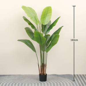 Viaggiatori artificiali palma finto pianta sottile stelo grandi foglie piante di simulazione per la camera ufficio decorazione del paesaggio - Product Image 5