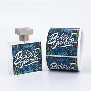 Cosmetic Label Design Custom Logo Perfume Bottle Adhesive Label Sticker Bottle Label Printing For Perfume Bottles
