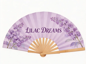 Éventail pliant publicitaire personnalisé en bambou et soie, avec logo imprimé, pour cadeaux promotionnels en gros - Product Image 3