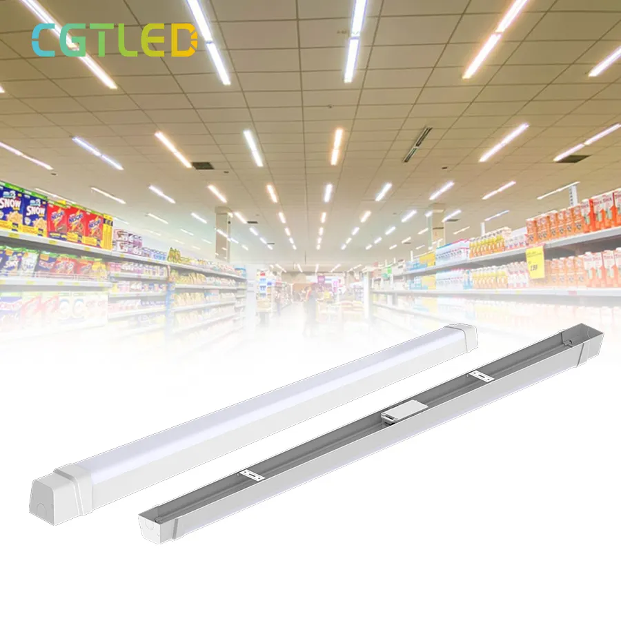 CGT 200-240V LED Wraparound Light Fixture Batten Triproof Light Fixture Outdoor IP65 Linkable Light