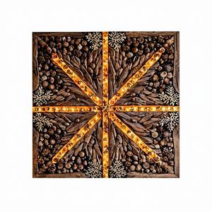 Vinilo Decorativo de Resina Epoxi de Lujo para Pared, Diseño Natural de Paisaje Moderno Hecho a Mano en Madera, Decoración de Interiores de Habitaciones, Impermeable y Duradero - Product Image 1