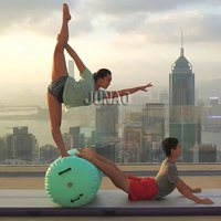 Rouleau de gymnastique gonflable JUNAO, roue de yoga en PVC DWF, écologique, unisexe, forte capacité de charge, sur mesure, pour soulager les maux de dos