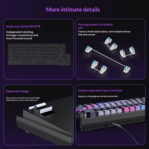 Clavier mécanique personnalisé sans fil Bluetooth tri-mode pour jeux, compatible ordinateur de bureau et ordinateur portable - Product Image 5