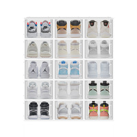 Amazon Best-seller Lot de 12 boîtes à chaussures empilables anti-poussière pour chaussures Rangement des boîtes à chaussures