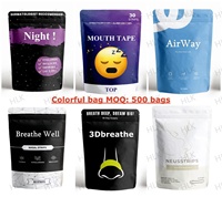 Patch de sommeil en coton sans latex, forme de lèvres, ruban adhésif pour la bouche, nouvelle conception HLK 2026, emballage personnalisé
