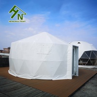 Yurt mongol de camping en plein air pour hôtel-resort quatre saisons, 5m 6m, tente dôme de glamping, structure en acier galvanisé, tissu PVC imperméable
