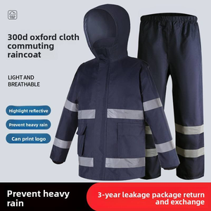 Ensemble de deux pièces réfléchissant imperméable pour <span class=keywords><strong>homme</strong></span>, veste de sécurité pour <span class=keywords><strong>moto</strong></span>, <span class=keywords><strong>pantalon</strong></span> imperméable de haute qualité - Product Image 2