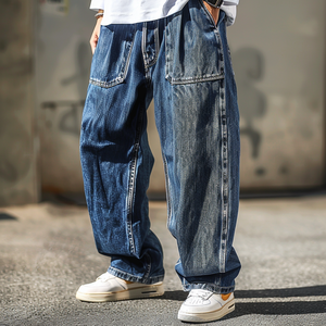 Pantalones vaqueros bordados con agujeros rotos personalizados al por mayor, pantalones vaqueros finos informales para <span class=keywords><strong>hombre</strong></span>, pantalones vaqueros clásicos para correr para <span class=keywords><strong>hombre</strong></span> joven - Product Image 1