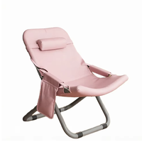 Chaise longue pliante multifonctionnelle en métal pour ordinateur, idéale pour dortoir, bureau, maison et loisirs, avec dossier et siège individuel