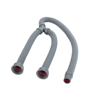 Tuyau d'extension de vidange en PVC flexible en forme de Y Double bac pour lave-linge et évier à serpillière combiné Tuyau de vidange durable - Product Image 4