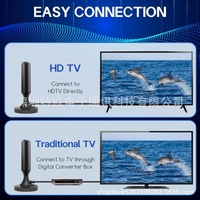 Antenne TV numérique UHF HD 4K 1080p Antuko la plus vendue pour une utilisation en extérieur/en intérieur, réception des signaux TV