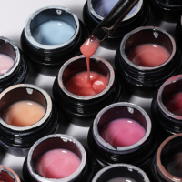 Fabricant de gel opaque KNC 1kg, 30g, 15g, 21 couleurs personnalisables OEM/ODM, fournitures pour ongles professionnels, extensions d'ongles en gel acrylique à paillettes