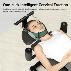 Panca Elettrica per Stretching con Supporto Lombare <span class=keywords><strong>Ortopedico</strong></span>, Struttura in Acciaio Inossidabile per Trazione - Product Image 5
