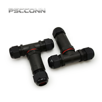 Connecteur circulaire étanche IP68 PSCCONN GW25 à 2 broches en T, 32A 400V, boîtier en nylon ignifuge haute résistance M25