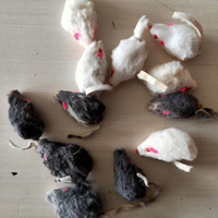Jouet interactif pour chaton en fausse fourrure douce, mini souris sonore anti-ennui pour l'exercice intérieur des chats