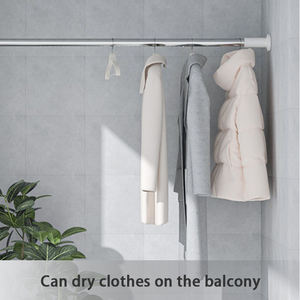 <span class=keywords><strong>Tringle</strong></span> à rideau en métal simple pour <span class=keywords><strong>baie</strong></span> vitrée extensible <span class=keywords><strong>sans</strong></span> <span class=keywords><strong>tringle</strong></span> à rideau de tension de diviseur de pièce de forage - Product Image 2