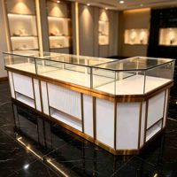 Vitrine à bijoux en métal moderne avec éclairage LED pour les comptoirs des magasins de centres commerciaux - Marque BYID Modèle BYID-3465