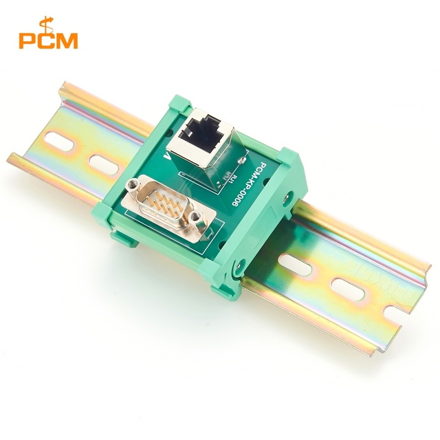 DB9 Male to RJ45 Ethernet Connector C45 Din Rail Mount C45 DIN Rail 35mm for Industrial Serial RS232 RS485 Automation Control
