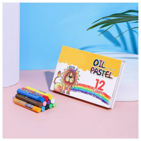 Ensemble de crayons de cire lavables - 6/12/24 couleurs - Crayons de coloriage et de gribouillage mignons et amusants - Pinceaux d'art