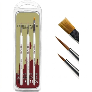 Pinceaux miniatures à manches en bois et poils synthétiques pour travaux <span class=keywords><strong>de</strong></span> précision en acrylique – Kit <span class=keywords><strong>de</strong></span> pinceaux secs pour modélisme – Vente chaude aux États-Unis - Product Image 1