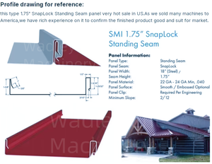 High-Efficiency <b>Tile</b> Making Machinery Standing Seam Metal Roofing <b>Sheet</b> Roof <b>Sheet</b> Roll Forming Machine - Product Image 3