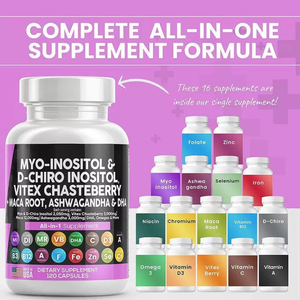 Complément alimentaire pour femmes à base de Myo-Inositol de qualité supérieure, Shilajit, Crinière de lion, Mousse de mer, D-Chiro Inositol, Ashwagandha et Vitamine D - Product Image 4