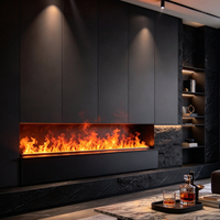 Cheminée électrique à vapeur d'eau 3D TONYA, insert de cheminée électrique, flamme LED RGBW, télécommande pour la décoration de la maison et des hôtels