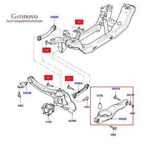 Gennovo OE qualité pièces de voiture suspension arrière bras oscillant BBP3-28-300A pour Ford C-MAX FOCUS 2 <span class=keywords><strong>Mazda</strong></span> 3 VOLVO C30 <span class=keywords><strong>2000</strong></span> 2001 2006 - Product Image 5