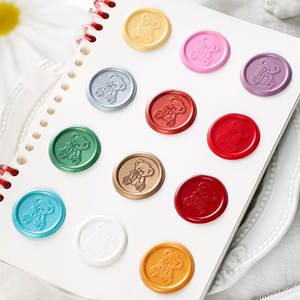 Timbres à cire d'ongle ronds à motif dessin animé pour enveloppes, cadeaux, journalisation et décoration de fêtes - Product Image 2