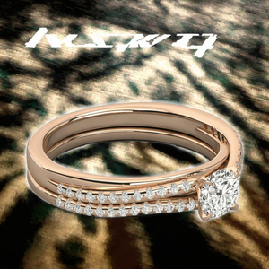 Bague de mariage solitaire de luxe personnalisée en or blanc 18 carats avec diamant de laboratoire et placage rhodium, 1 carat - Product Image 3