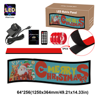 Panneau LED programmable Hyperlite 64*256 1,3 m entièrement personnalisable avec texte défilant pour entreprises, décorations de fêtes et publicité