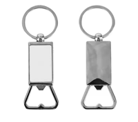 Boîte individuelle emballant des blancs portatifs de porte-clés d'ouvre-bouteille en métal de sublimation
