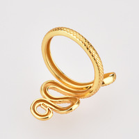Vente flash Bijoux fins Plaqué or 18 carats Argent sterling S925 Bague serpent torsadée pour femmes