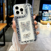 Pour iPhone 17 Pro Max coque de téléphone Simple cristal diamant papillon housse de protection Compatible pour iPhone 16 15 14 13 coque de téléphone