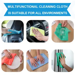 Pack 10 20 40 In 40 X 40cm 180gsm 265gsm Car Microfibre Cleaning Cloths Grey Blue Green With Your Own Logo Microfiber Towels