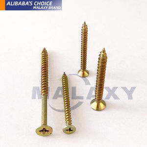 ברגי עץ פלדה באיכות גבוהה 1022 פחמן פלדה מצופה אבץ צהוב להכנת ארונות - Product Image 1