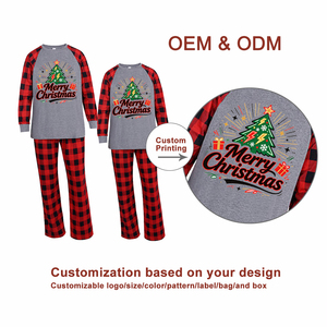PASUXI Familien-Partnerlook-Outfits: Weihnachtliche Pyjamas für Damen im Set - Product Image 1