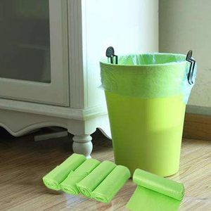 Sacs poubelles en plastique vert durable en rouleau, perforations faciles à déchirer, pour la collecte des déchets - Product Image 5